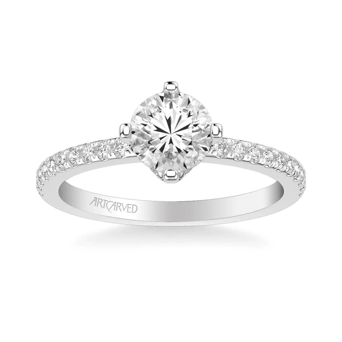 Ashlyn Classic Side Stone Engagement Ring Setting