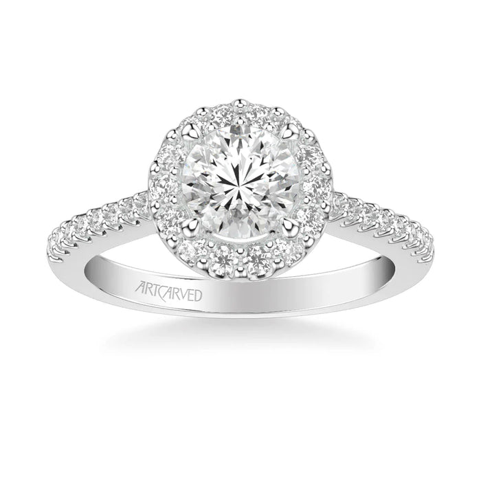 Judith Classic Round Halo Engagement Ring Setting