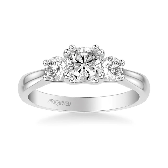 Amanda Classic Three-Stone Engagement Ring Setting