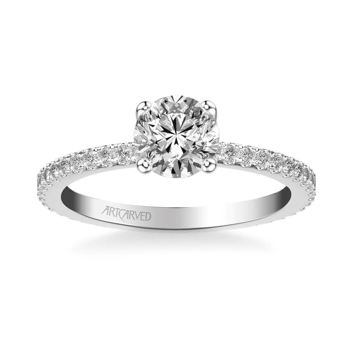 Aubrey Classic Side Stone Engagement Ring Setting