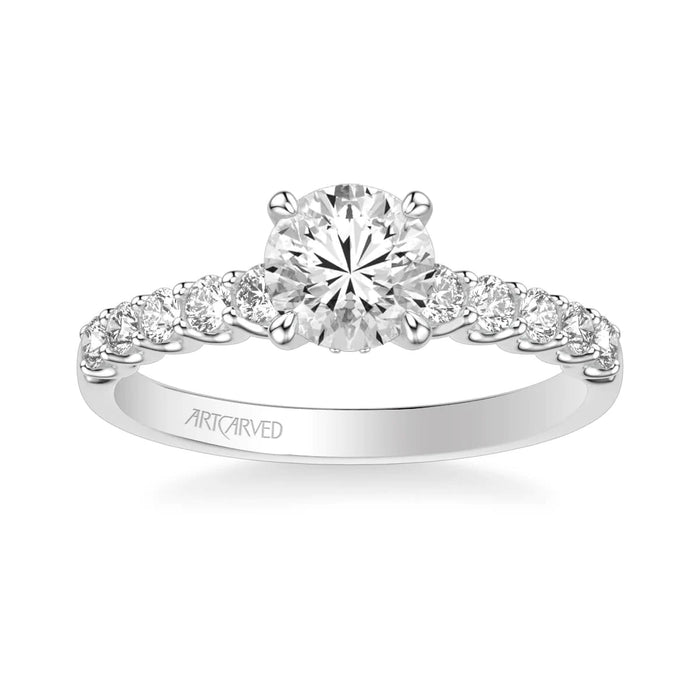 Faye Classic Side Stone Engagement Ring Setting