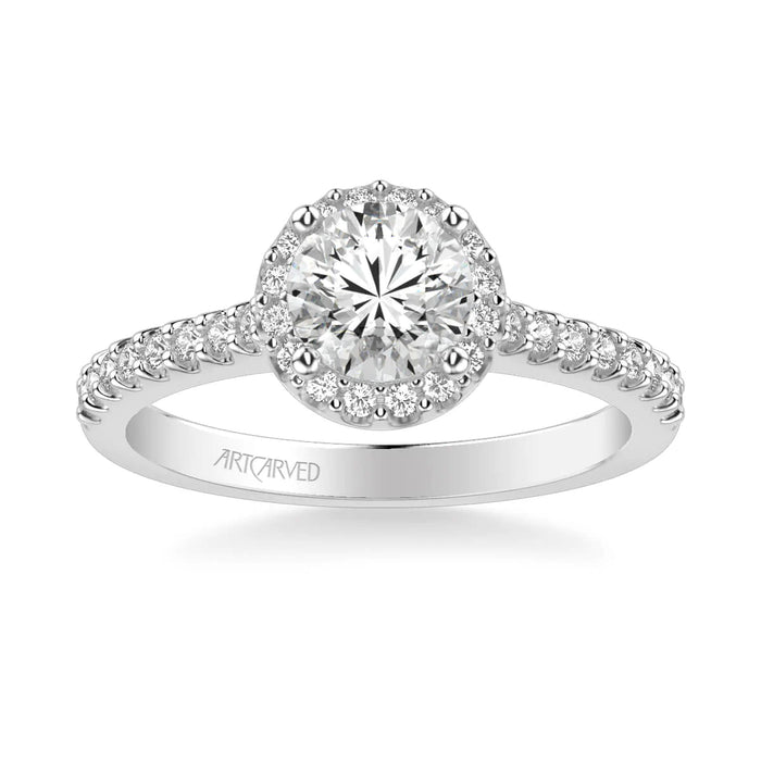 Layla Classic Round Halo Engagement Ring Setting