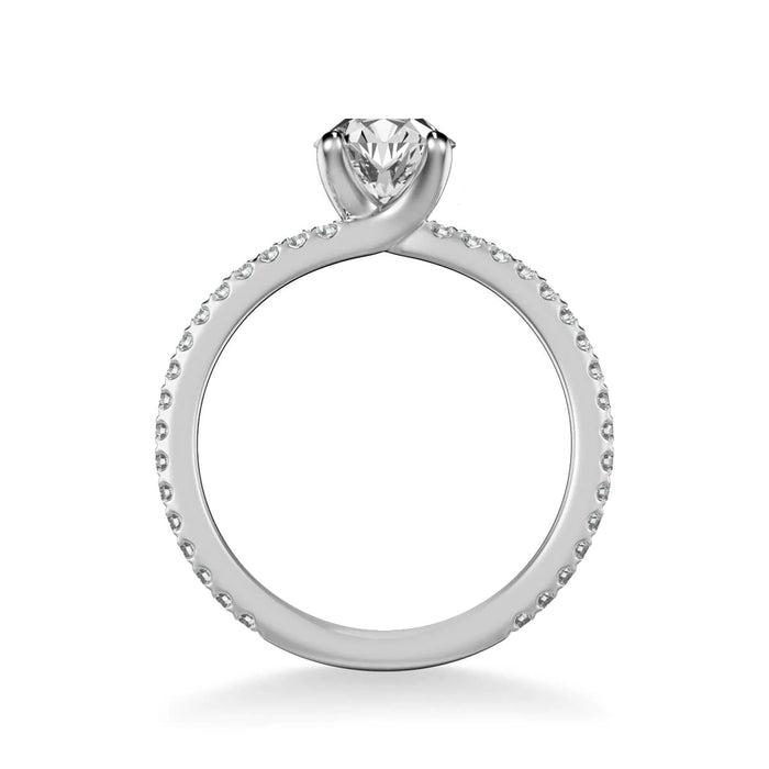 Aubrey Classic Side Stone Engagement Ring Setting