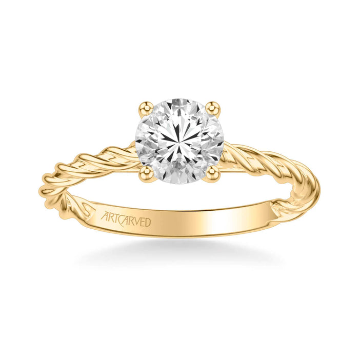 Joanna Contemporary Rope Engagement Ring Setting