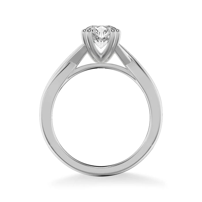 Solitude Contemporary Solitaire Twist Engagement Ring Setting