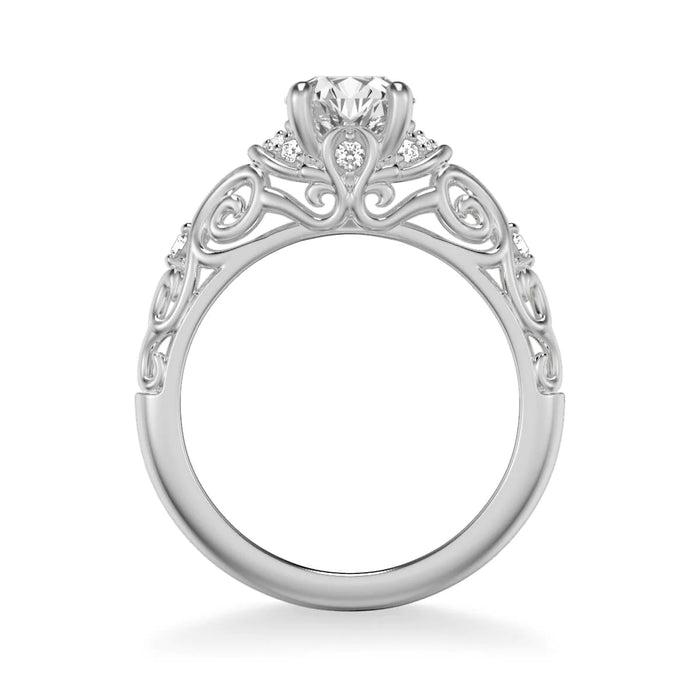 Peyton Vintage Side Stone Engagement Ring Setting