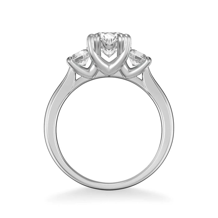 Amanda Classic Three-Stone Engagement Ring Setting