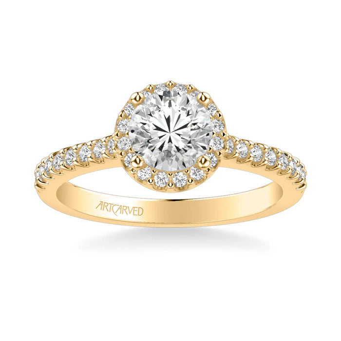Layla Classic Round Halo Engagement Ring Setting