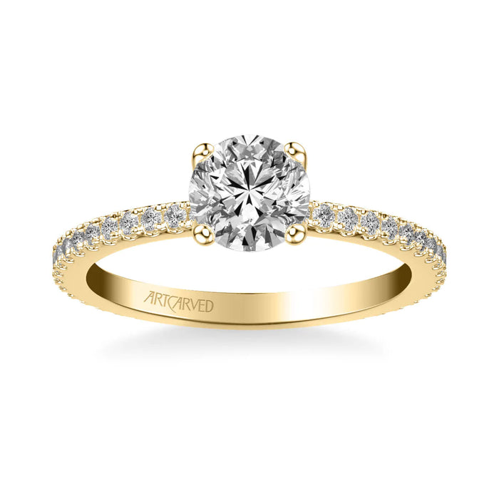 Aubrey Classic Side Stone Engagement Ring Setting