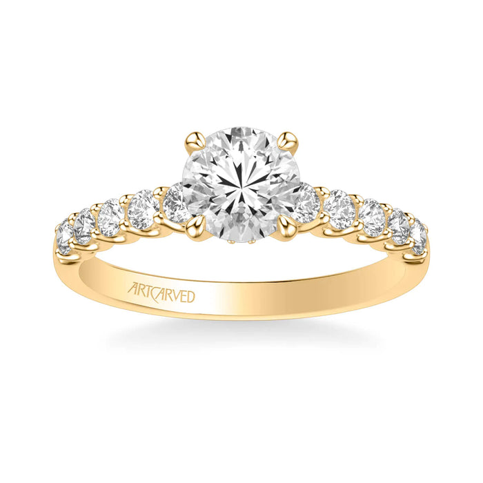 Faye Classic Side Stone Engagement Ring Setting