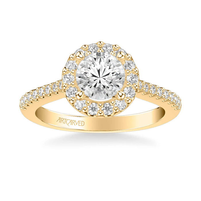 Judith Classic Round Halo Engagement Ring Setting