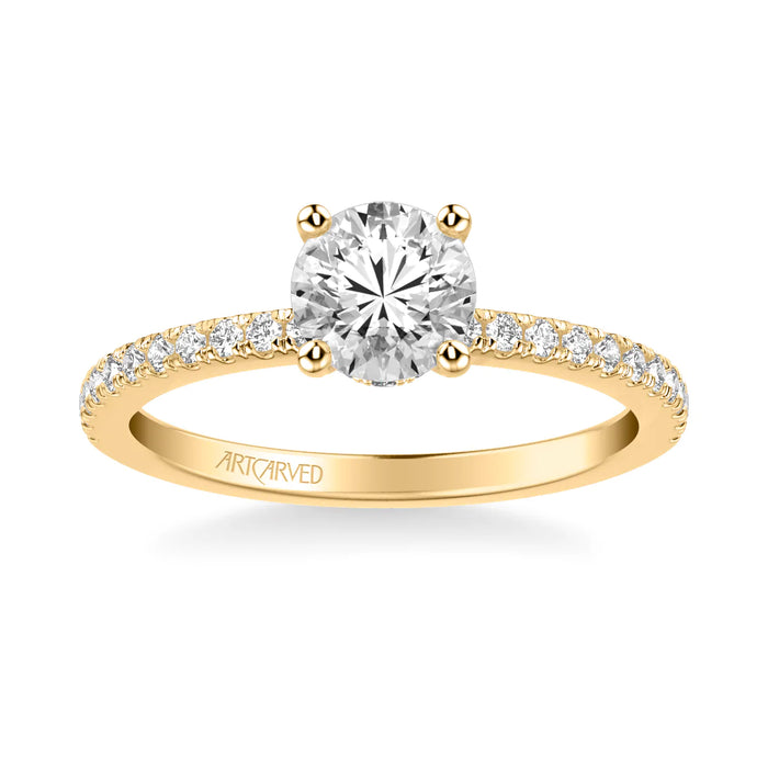 Sybil Classic Side Stone Engagement Ring Setting