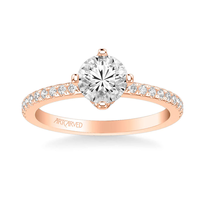 Ashlyn Classic Side Stone Engagement Ring Setting