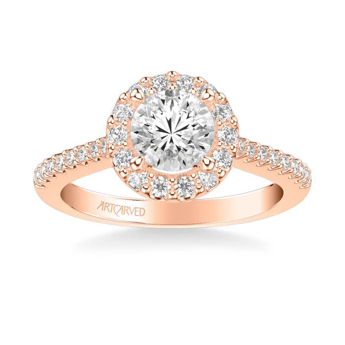 Judith Classic Round Halo Engagement Ring Setting